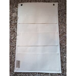 Caraway Cream Canvas Pot Lid Holder/Organizer NWOT